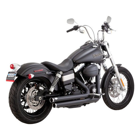 Vance & Hines - Big Shots Staggered Exhaust System fits '06-'09 Dyna Models - Matte Black