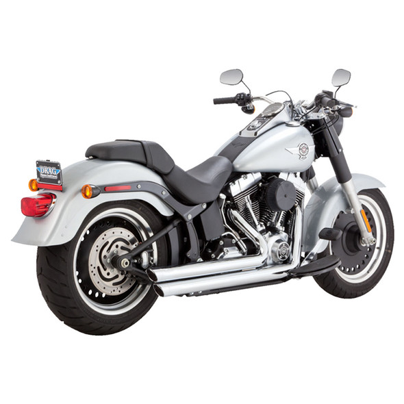 Vance & Hines - Big Shots Staggered Exhaust System fits '00-'09 Softail FXS/​FXST/​FLST Models (Except '08-'11 FXCW/C, '09 FXSTSSE) - Chrome