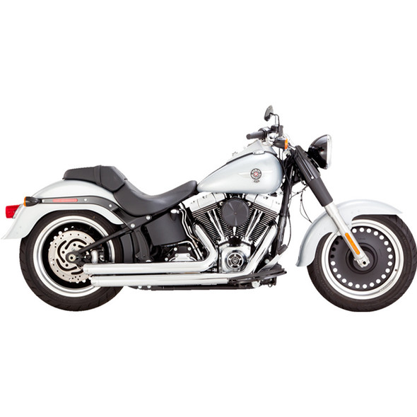 Vance & Hines - Big Shots Staggered Exhaust System fits '00-'09 Softail FXS/​FXST/​FLST Models (Except '08-'11 FXCW/C, '09 FXSTSSE) - Chrome