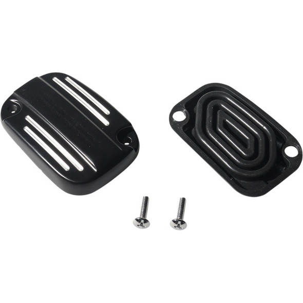 Drag Specialties - Front Brake Master Cylinder Cover W/ Groove-Style fits '08-'23 Touring (OEM #417003-34)