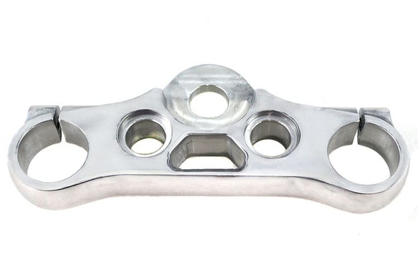 V Twin Chrome Top Triple Tree fits 49mm Fork Tubes on '08 '17 Dyna
