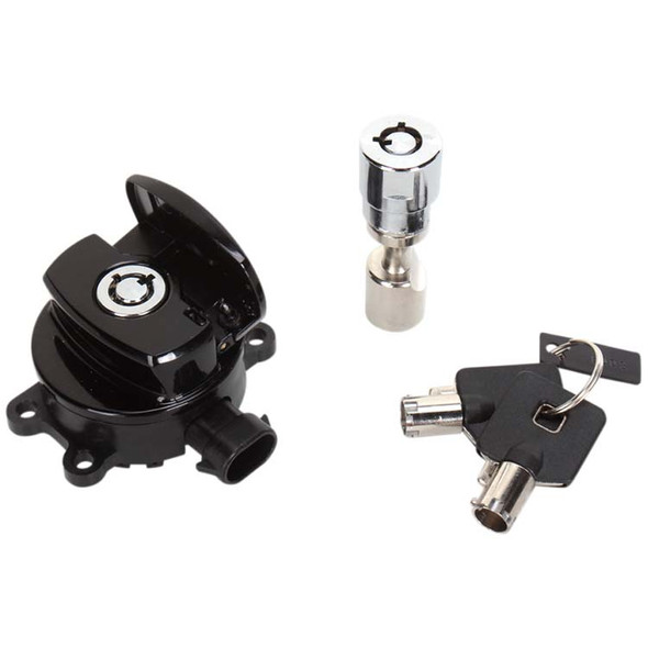 Drag Specialties - Side Hinge Ignition Switch with Fork Lock fits '11-'17 FLS/​FLST MODELS (REPL. OEM #71400076)