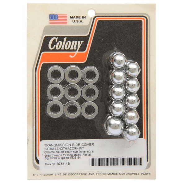 Colony - Transmission/Side Cover Acorn Hardware Kit fits '36-'86 Big Twin Models