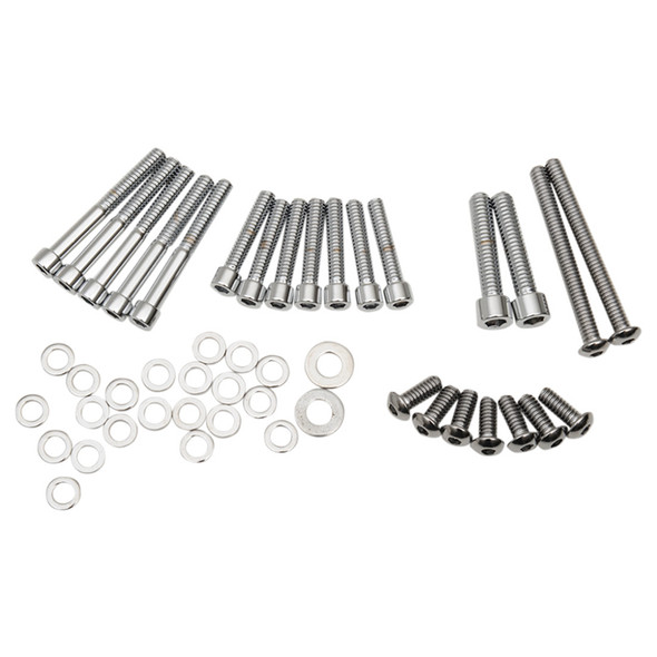 Colony - Polished Primary Cover Bolt Kit fits '00-'17 Softail, '99-'05 Dyna Models (OEM #4740A, 4820A)