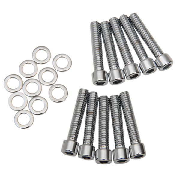 Colony - Polished Camshaft Cover Bolt Kit fits '99-'16 Touring, '99-'17 Dyna & '00-'17 Softail Models (OEM #4740A)