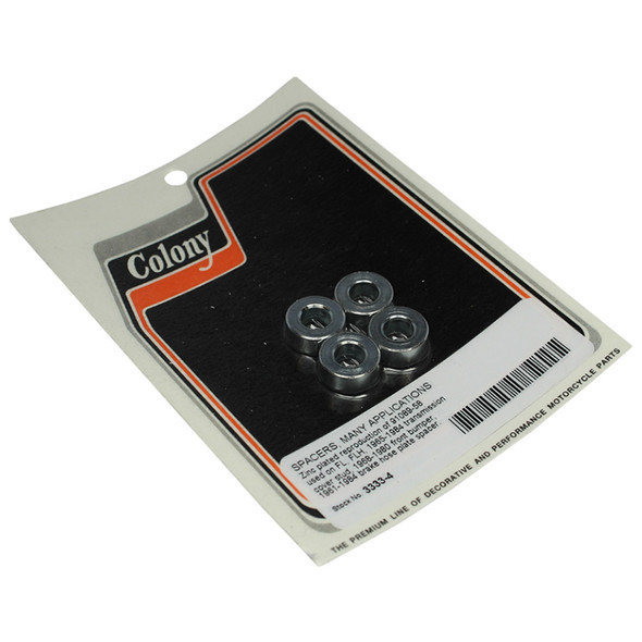 Colony - Small Restoration Spacers fits '65-'84 FL/​FLH Trans cover stud & '61-'84 brake hose plate space
