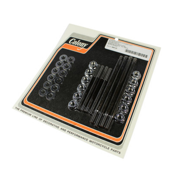 Colony - 9883-20 Chrome Motor Case Bolt Kit fits '96-'98 Evolution Big Twin Models (OEM #3398, 3504A)