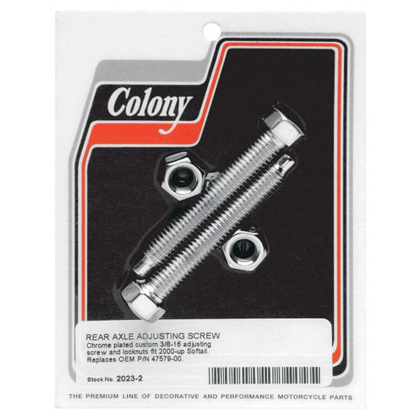 Colony - 3/ 8”-16 x 3” Rear Axle Adjuster Bolt for '00-'07 FXST/​FLST (OEM #47579-00)