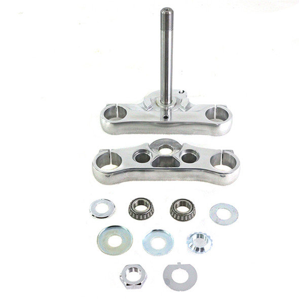 V Twin Chrome Top Triple Tree fits 49mm Fork Tubes on '08 '17 Dyna