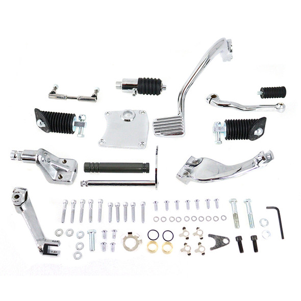 V-Twin - Mid Control Kit Chrome W/ Footpegs fits '87-'93 FXR Model