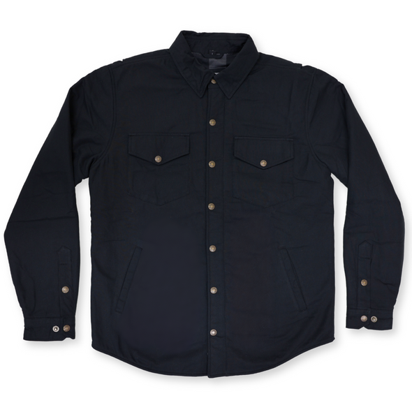 Deadbeat Customs - Black Kevlar Lined Flannel Riding Jacket