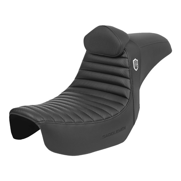 Saddlemen - Pro Series SDC Performance Seat Tuck-n-Roll/Carbon Fiber Gripper fits '06-'17 Dyna Models