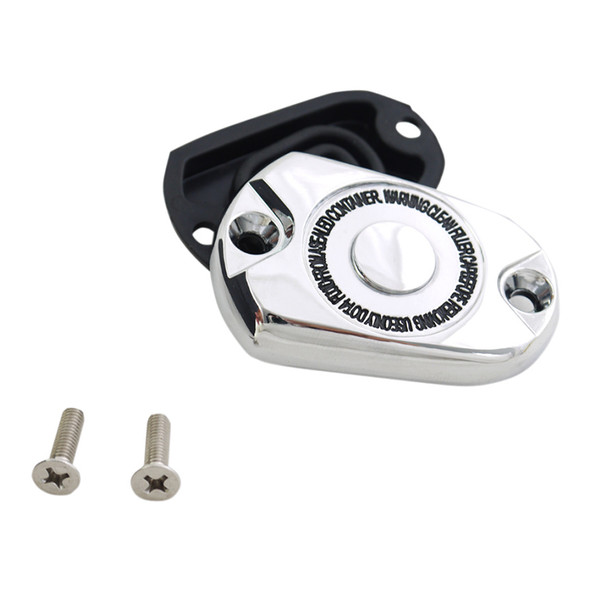 Drag Specialties - Chrome Rear Master Cylinder Cover fits '14-'22 Sportster Models (Except RH Sportster (OEM #417000-95, 417001-02))