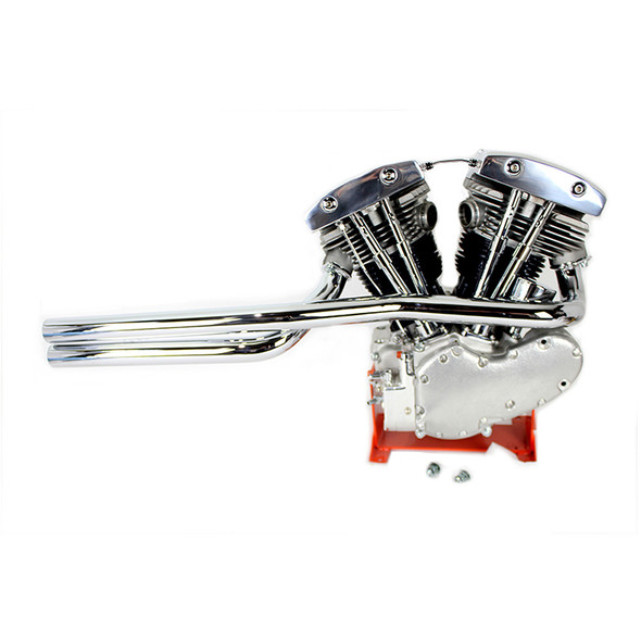 V-Twin - Shovelhead Exhaust Straight Pipe Set Chrome Shotgun fits '71-'84 FX, '66-'84 FL Models