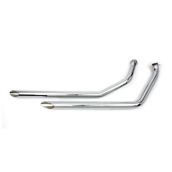 V-Twin - MCM Exhaust Drag Pipe Set Slash Cut fits '71-'84 FX Model