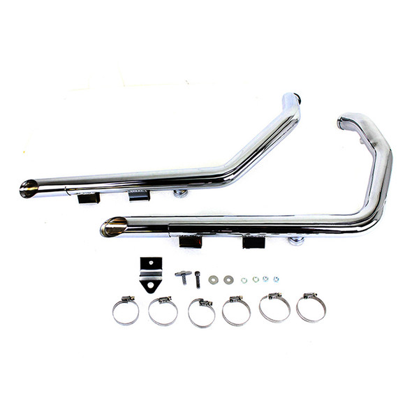 V-Twin - MCM Illusion Drag Pipe Set fits '14-Up Sportster Model - Chrome