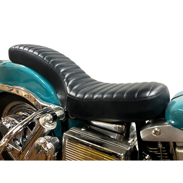 V-Twin - Corbin Gentry Tuck and Roll Seat fits '71-'84 FX, '65-'84 FL Models - Black