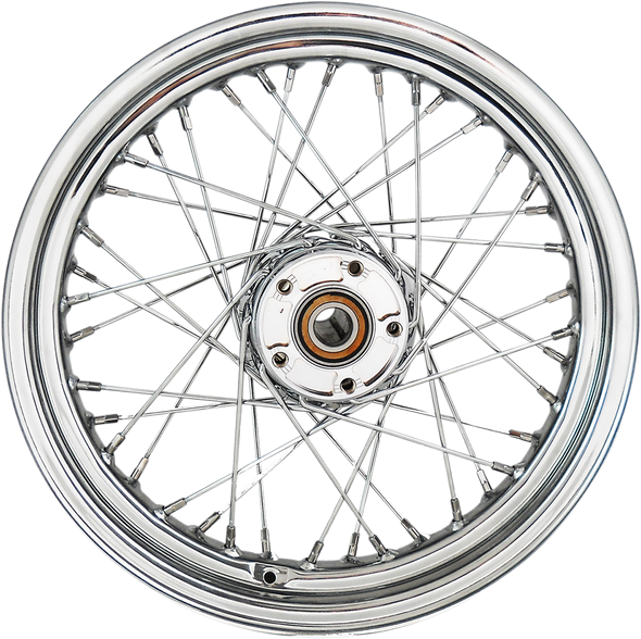 Drag Specialties - 40 Spoke Chrome Laced Wheel 16” x 3” fits '08-'17 FLSTC/​FLSTN (w/o ABS)