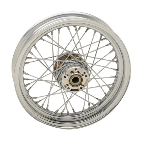 Drag Specialties - 40 Spoke Chrome Laced Wheel 16” x 3” fits '08-'17 Touring (w/ ABS)