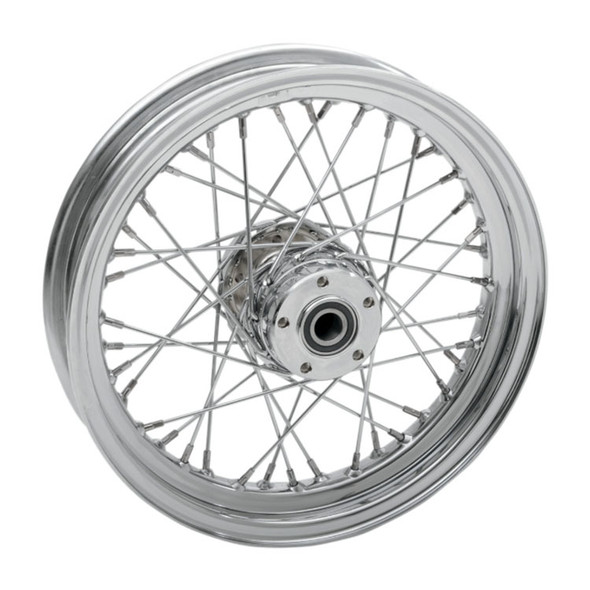 Drag Specialties - 40 Spoke Chrome Laced Wheel 16” x 3” fits '02-'07 FLT (OEM #41052-02)