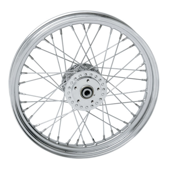 Drag Specialties - 40 Spoke Chrome Laced Wheel 19” x 2.5” fits '86-'99 Sportster (OEM #43312-84)