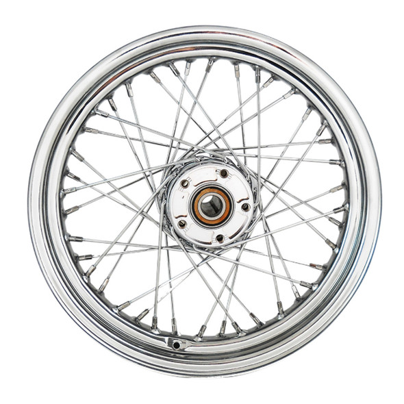 Drag Specialties - 40 Spoke Chrome Laced Wheel 16” x 3” fits '12-'17 Softail (w/ ABS)