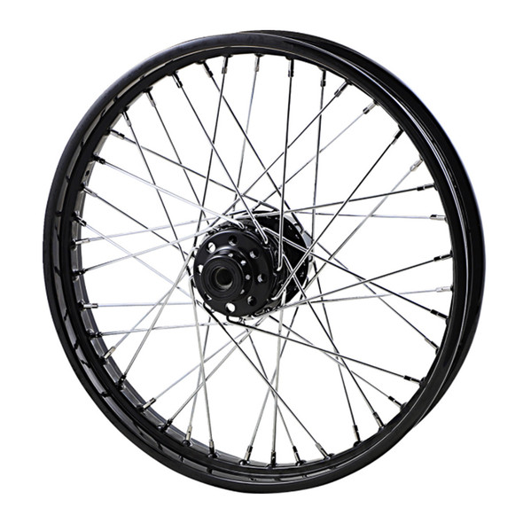 Drag Specialties - 40 Spoke Black Laced Wheel 21” x 2.15” fits '00-'06 FXST/B/C, '00-'05 FXDWG (OEM #43671-00, 43700-00)