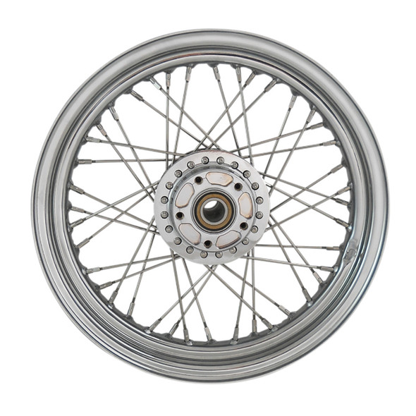 Drag Specialties - 40 Spoke Chrome Laced Wheel 16” x 3” fits '11-'21 1200C/​1200X (w/o ABS) (Single Disc)