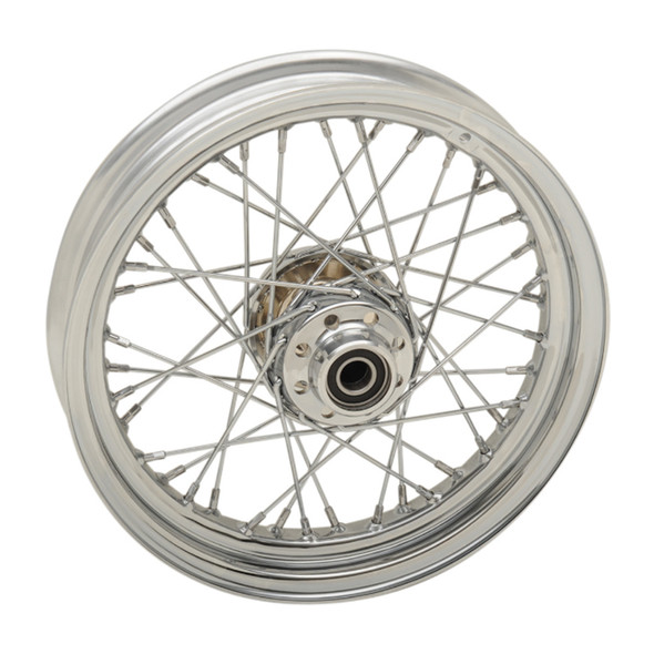 Drag Specialties - 40 Spoke Chrome Laced Wheel 16” x 3” fits '07-'17 FLST/C/F/N (w/o ABS)