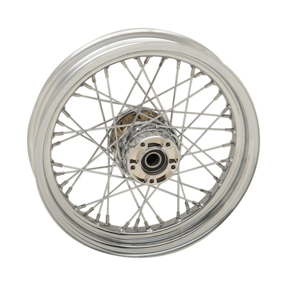 Drag Specialties - 40 Spoke Chrome Laced Wheel 16” x 3” fits '08-'17 FLT/​FLHT/​FLHR/​FLTR/​FLHX (w/o ABS)