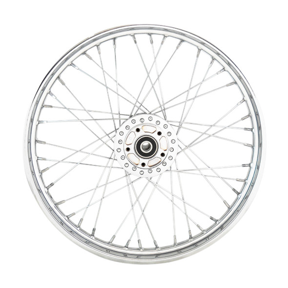 Drag Specialties - 40 Spoke Chrome Laced Wheel 21” x 2.15” fits '06-'07 Sportster (Single Disc (OEM #43557-05))