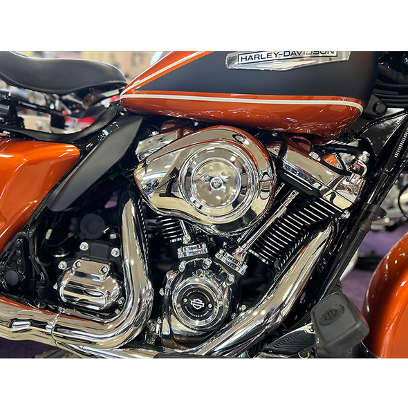 V-Twin - 8" Round Air Cleaner Assembly fits '18-Up Harley M8 FLST/FXST, '17-Up FLT Models - Chrome