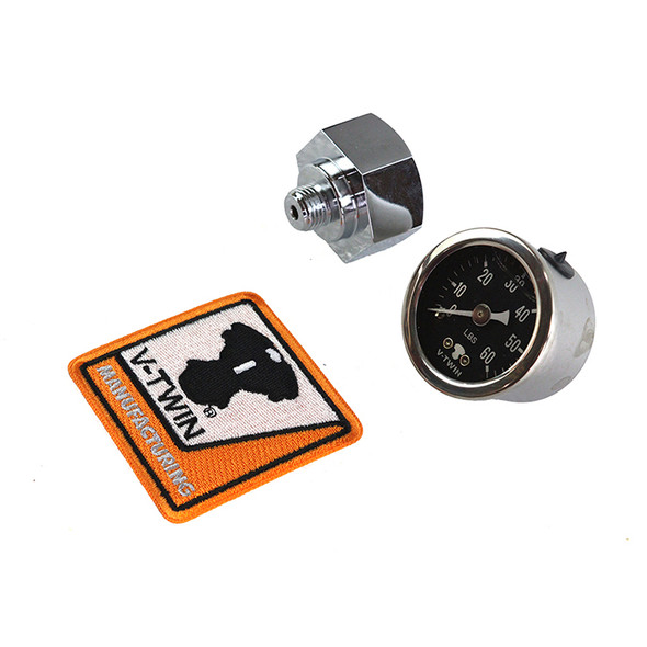 V-Twin - Nugget Oil Gauge Kit fits '71-'85 Sportster, '71-'84 FL/FX Models