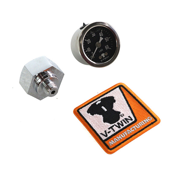 V-Twin - Nugget Oil Gauge Kit fits '71-'85 Sportster, '71-'84 FL/FX Models