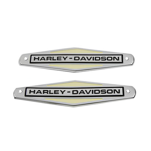 OE - Emblem Set with Black Lettering fits '66-'72 FL Model (OEM #61771-66TB)