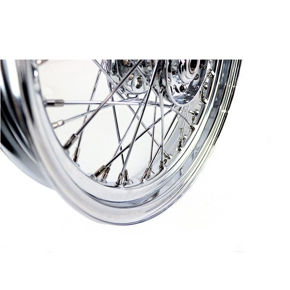 V-Twin - 16" x 3.00" Chrome Replica F-H Star Hub Wheel fits '37-'48 UL, '36-'40 EL, '41-'66 FL Models