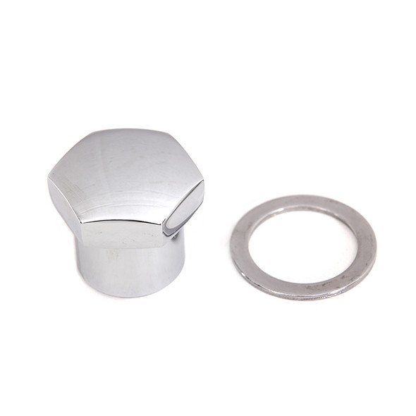 Colony - 7619-1 Chrome Domed Triple Tree Fork Stem Nut fits '71-'84 FX, '78-'87 Sportster Models (OEM #45718-71)