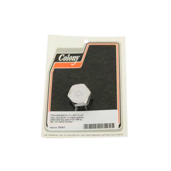 Colony - 7616-1 7/8" X 18 Thread Cadmium Transmission Fill Plug fits '37-'48 UL, '71-'84 FX, '36-'40 EL Models