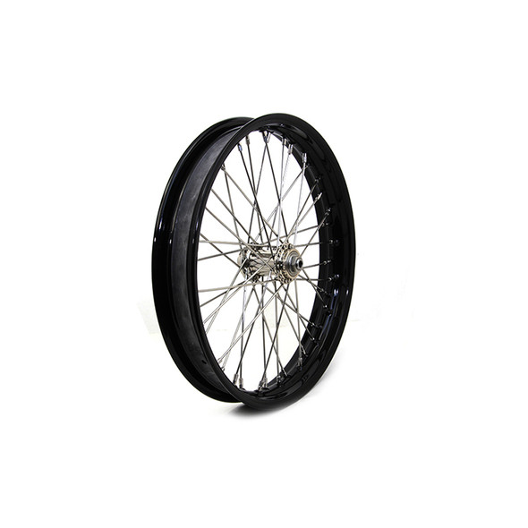 V-Twin - 18" x 2.15" Black WR Front Spool Wheel fits '41-'52 WR Model