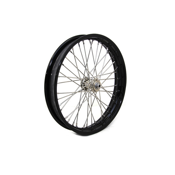 V-Twin - 18" x 2.15" Black WR Front Spool Wheel fits '41-'52 WR Model