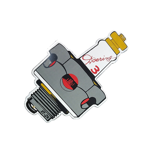 V-Twin - Doering Spark Plug Porcelain Sign