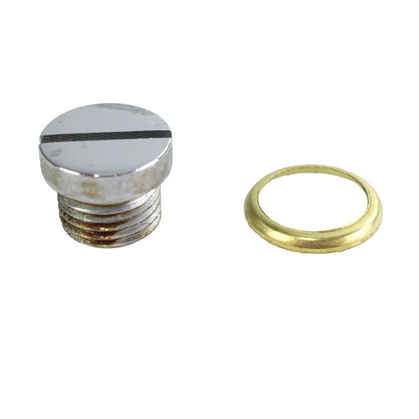 Colony - 9874-2 Chrome Oil Screen Plug fits '66-'69 FL Model (OEM #655)