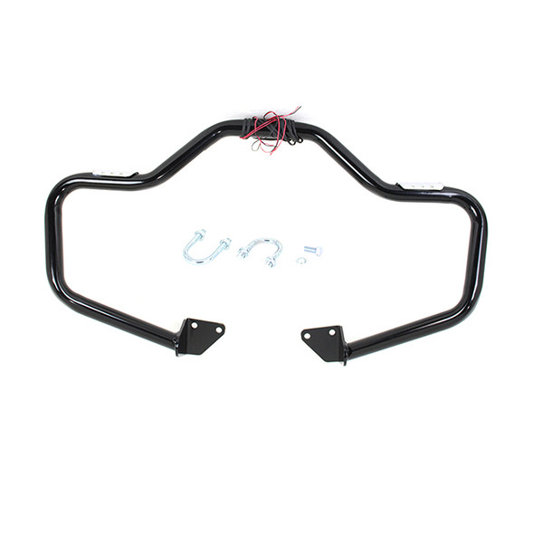 V-Twin - Black Front Turn Signal Highway Bar fits '06-'17 FXD Model