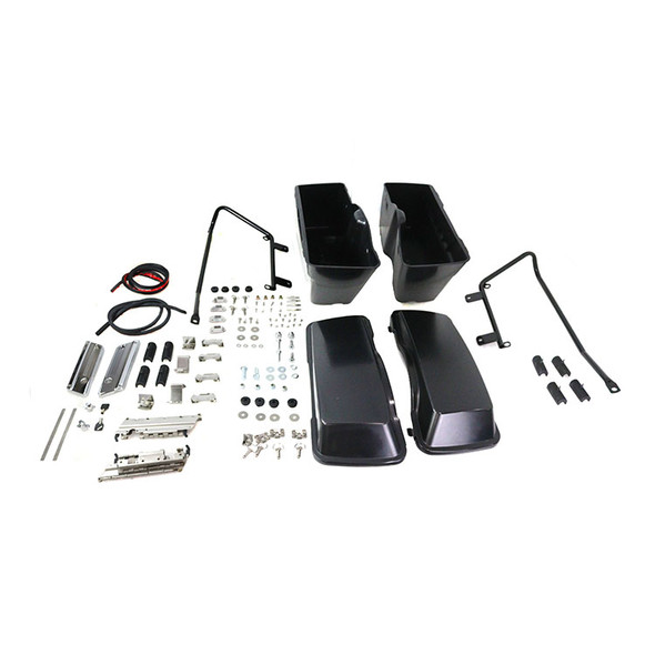 V-Twin - Black Saddlebag Kit fits '86-'99 FLST/FXST Models