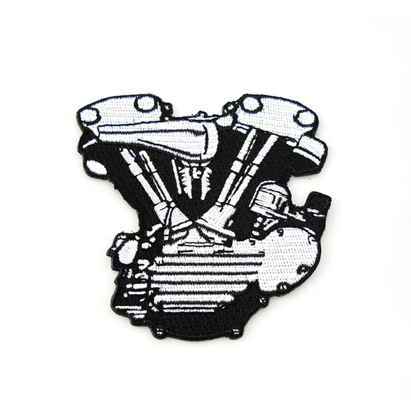 V-Twin - Black and White Knucklehead Engine Patches