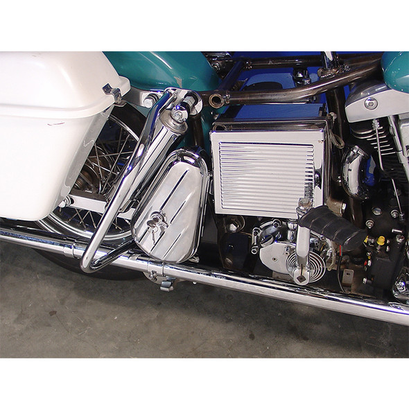 V-Twin - Chrome Right side Tool Box Kit fits '77-'84 FX, '77-'84 FL Models