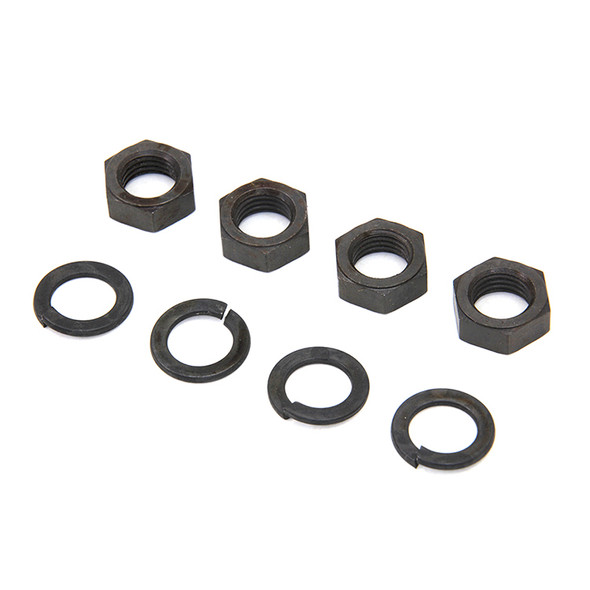 Colony - 9842-8 Parkerized Rocker Arm Shaft End Nut Kit fits '36-'40 EL, '41-'47 FL Models