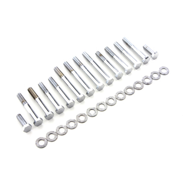 V-Twin - Chrome Rocker Box Screw Kit fits '77-'85 Sportster Model
