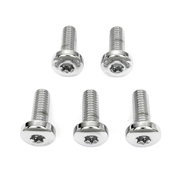 Colony - 9818-5 Chrome Rear Brake Disc Bolts fits '97-'17 FXD, '97-Up FLT/FXST/FLST Models (OEM #43567-92)