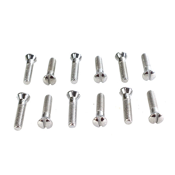 Colony - 9794-12 Chrome Cam Cover Screw Kit fits '41-'69 FL, '36-'40 EL Models